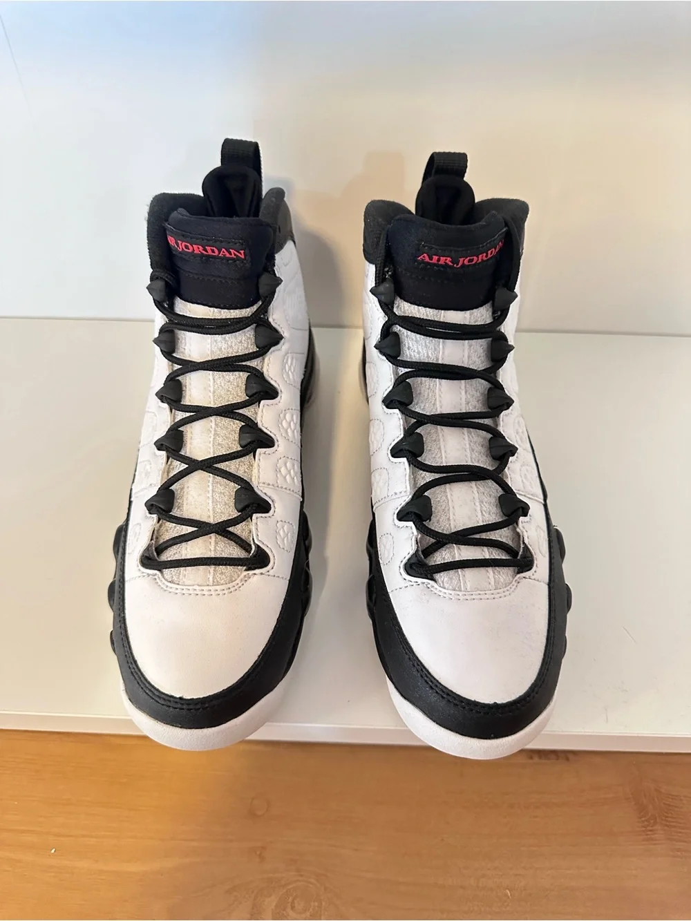 Air Jordan 9 Retro OG Space Jam 2016 in boys 4.5Y White and Black Sneakers